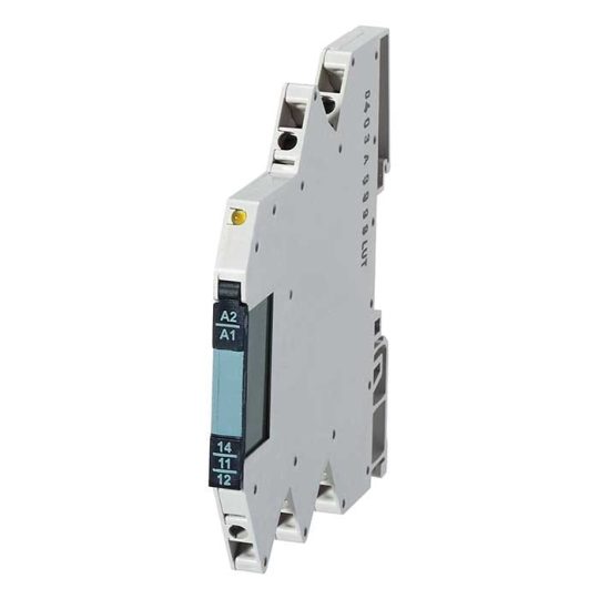 Output interface with plug-in relay