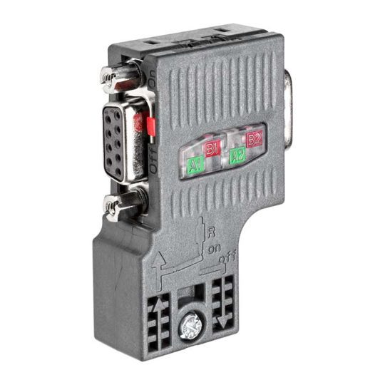 PROFIBUS connector 90° with PG socket
